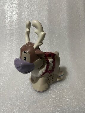 Fisher-Price little people Sven sound ride on Cream and Brown with Purple Nose